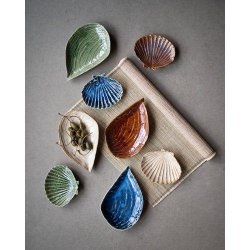 Muslingeskal i porcel�n - brun