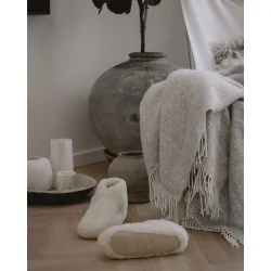 Uldplaid 140 x 200 cm - Lysegr�