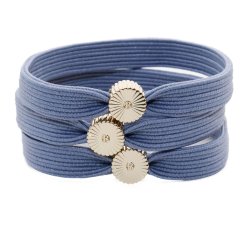 H�relastik - flad Steel Blue