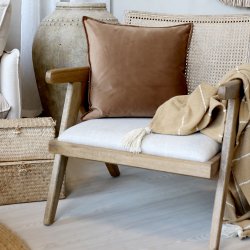 Aix Pudebetr�k i velour Nougat