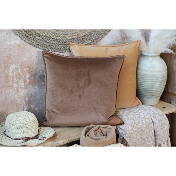 Aix Pudebetr�k i velour inkl pude - Nougat