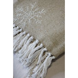 Aix Plaid af overskudsgarn m. iskrystaller Latte