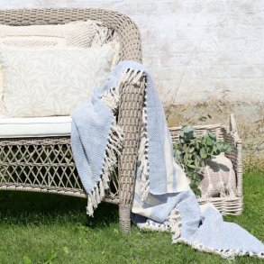 Aix Plaid af overskudsgarn - sky blue