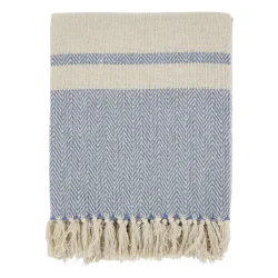 Aix Plaid af overskudsgarn - sky blue