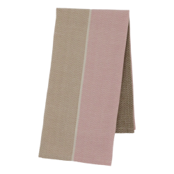 Aix Viskestykke m. striber - rosa og latte