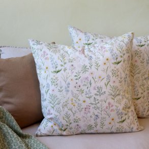 Aix Pudebetr�k m. gr�ftekantsblomster 60x60cm. 