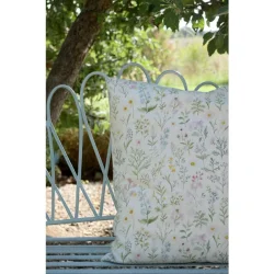 Aix Pudebetr�k m. gr�ftekantsblomster 60x60cm. 