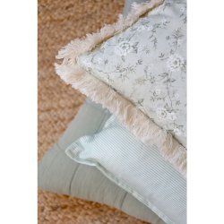 Aix Pudebetr�k m. frynser og blomster 50x35