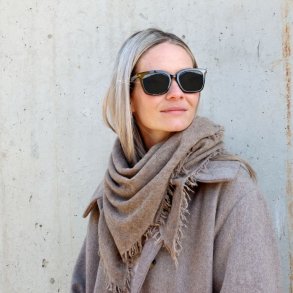 T�rkl�de i Cashmere m. frynser - latte