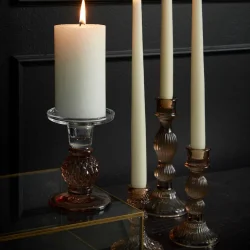 Lysestage stor lys brun