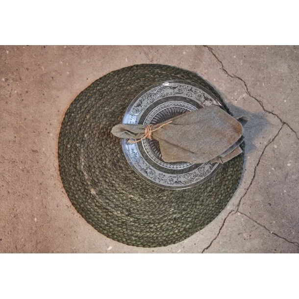 D�kkeserviet jute gr�n 