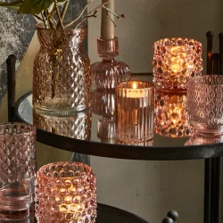 Fyrfadsglas Rose