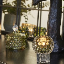 Glas krukke m. l�g - Gr�n