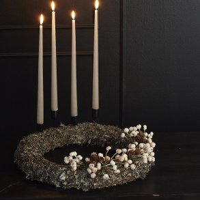 Lysholder m. spyd til kronelys sort