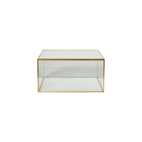 Glasskrin m. guld kant