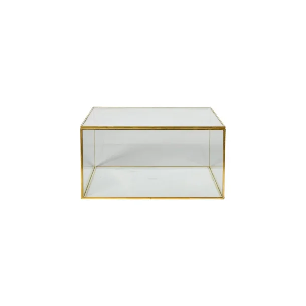 Glasskrin m. guld kant