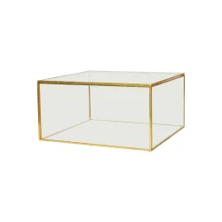 Glasskrin m. guld kant