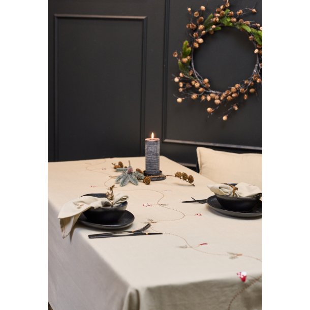 Juledug med broderi 360 x 140