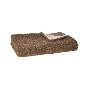 Plaid med pels brun 170x130