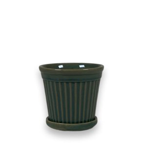 Urtepotte Terra Stripe Glaze Gr�n - Lille