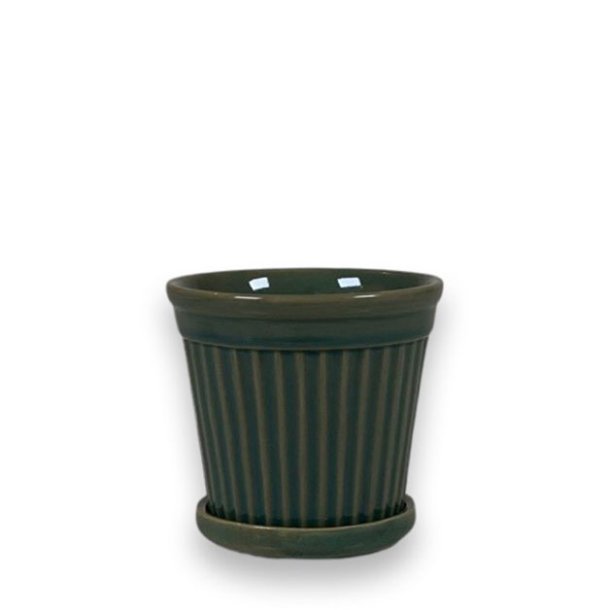 Urtepotte Terra Stripe Glaze Gr�n - Lille