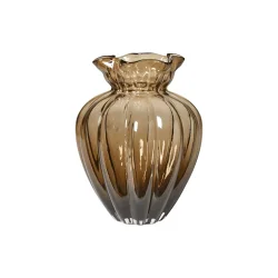 Glasvase brun 