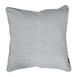Pudebetr�k Smal Strib - Bl�/Hvid 50x50 cm