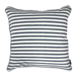 Pudebetr�k Bred Strib - Bl�/Hvid 50x50 cm