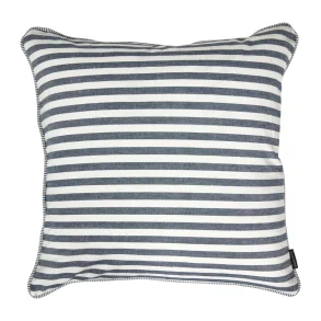 Pudebetr�k Bred Strib - Bl�/Hvid 50x50 cm