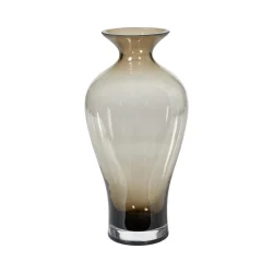 Glasvase H�j Brun