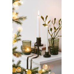 Glasstage til kertelys - gr�n