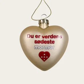 Julehjerte med tekst  - mormor