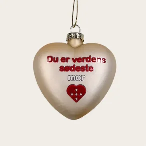 Julehjerte med tekst  - mor