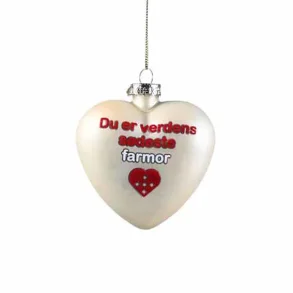 Julehjerte med tekst  - farmor