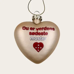 Julehjerte med tekst  - moster