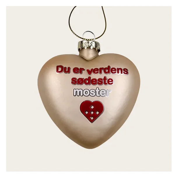 Julehjerte med tekst  - moster