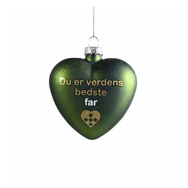 Julehjerte med tekst - far