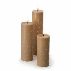 Fiber optisk LED lys box - beige