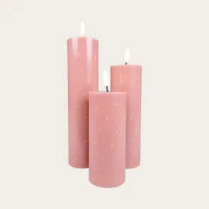 Fiber optisk LED lys box - rose