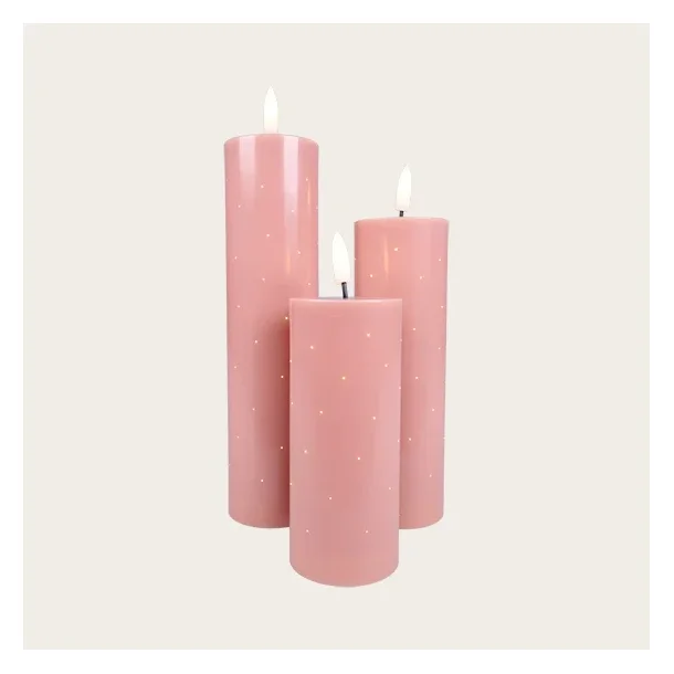Fiber optisk LED lys box - rose