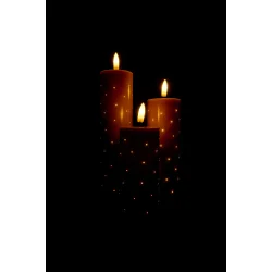 Fiber optisk LED lys box - rose