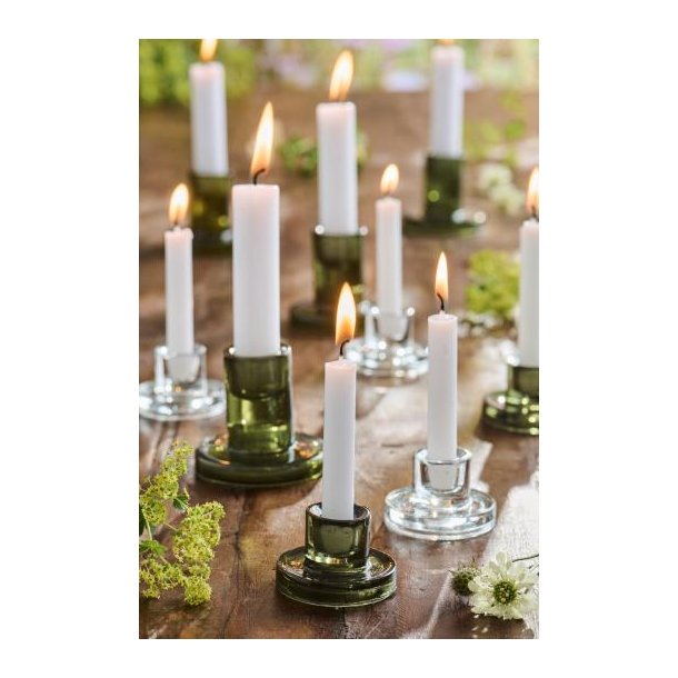 Glasstage til kertelys - gr�n