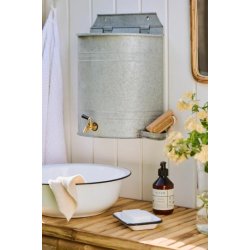 S�besk�l i 2 dele emalje hvid/sort