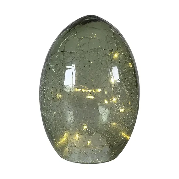 �ggeformet glas LED lampe - gr�n