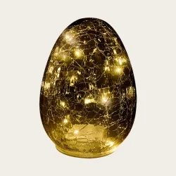 �ggeformet glas LED lampe - varm hvid