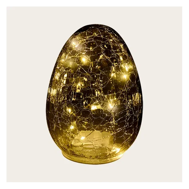 �ggeformet glas LED lampe - varm hvid