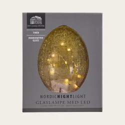 �ggeformet glas LED lampe - varm hvid