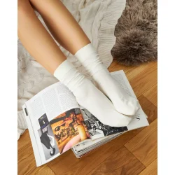 Luksus Str�mper Merinould R�hvid