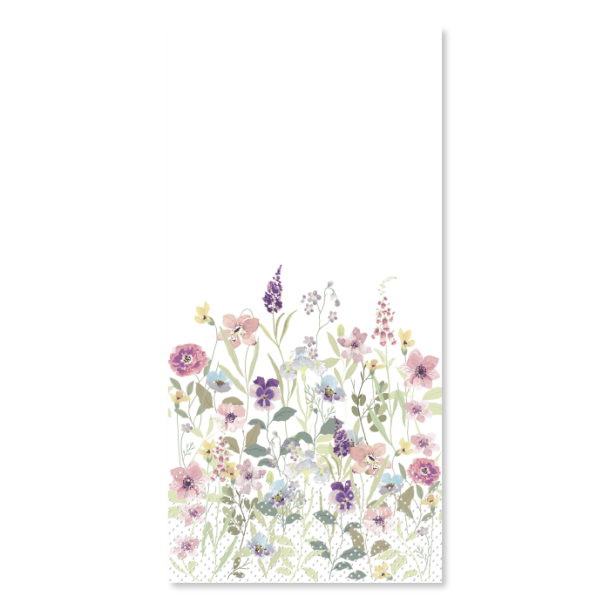 Serviet m. gr�ftekantsblomster