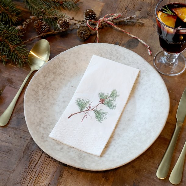 Serviet m. julemotiv Gran